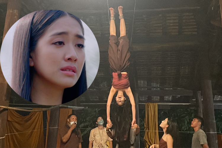 หลอนสุด !!! "มายด์ 4EVE" รับเจออาถรรพ์ ฉากห้อยหัวกลางโบสถ์!! ในละคร "นางนาค สะใภ้พระโขนง"