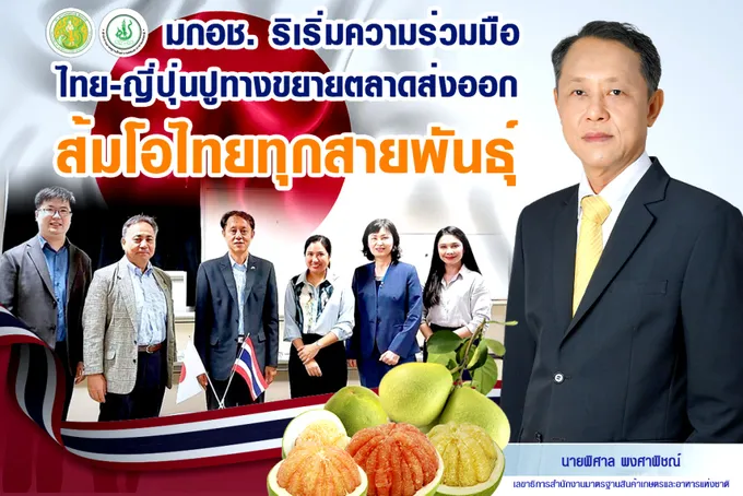 ไทย-ญี่ปุ่น รุกขยายตลาดส่งออกส้มโอไทยทุกสายพันธุ์ 
