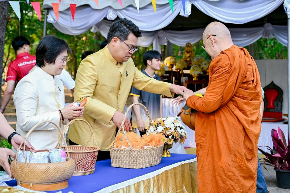 มมส สืบสานสงกรานต์ 2569 ทำบุญตักบาตร-สรงน้ำพระ เสริมสิริมงคลปีใหม่ไทย