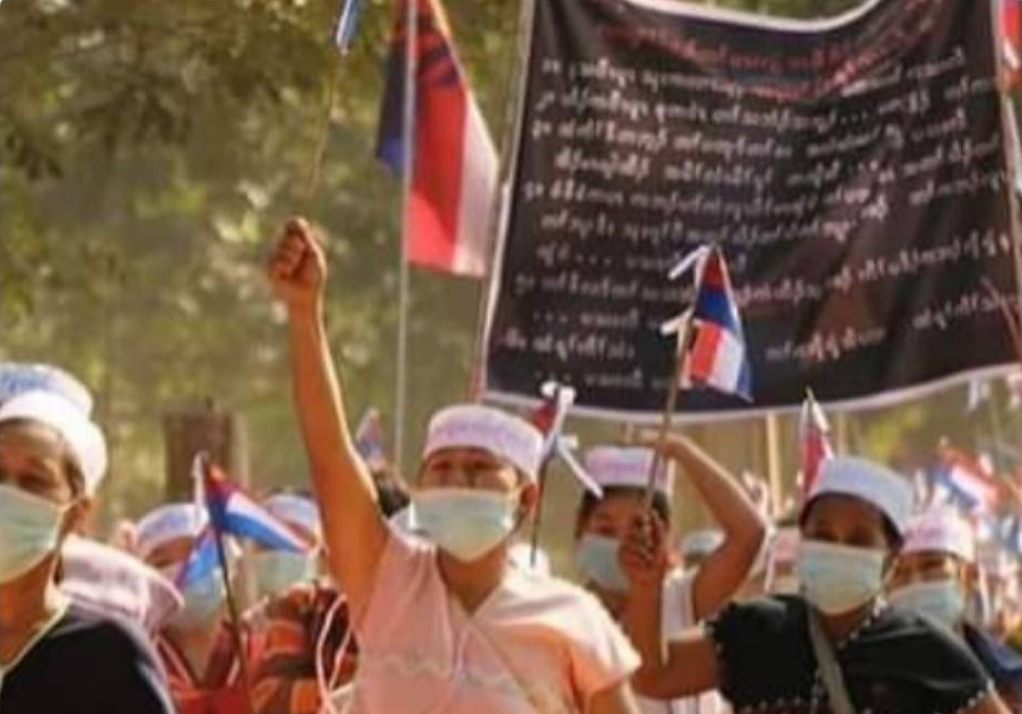 ชาวกะเหรี่ยงประท้วงขับไล่ทหารเมียนมายึดครองพื้นที่-ละเมิดข้อตกลงNCA