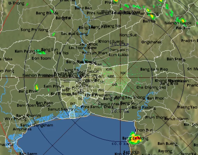 บ่าย-เย็นแนวโน้มฝนปรอยๆคลุม กทม.หลายเขต ทั้งฝั่งพระนคร-ธนบุรี