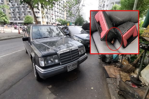 กระสุนปริศนาทะลุกระจกรถเบนซ์ในคอนโดเมืองทองธานี