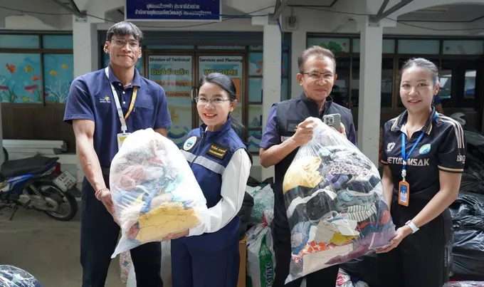 ทต.เขตรอุดมศักดิ์ ส่งต่อ “ขยะเป็นบุญ” มอบสิ่งของโครงการเหลือ-ขอ ช่วยเด็กด้อยโอกาส