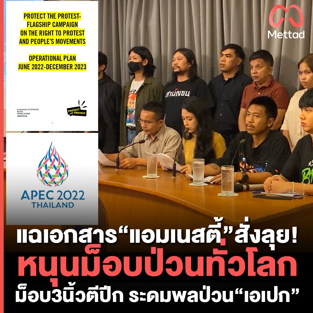 เพจดังแฉ"แอมเนสตี้"! ออกเอกสารหนุนม็อบป่วนเอเปก