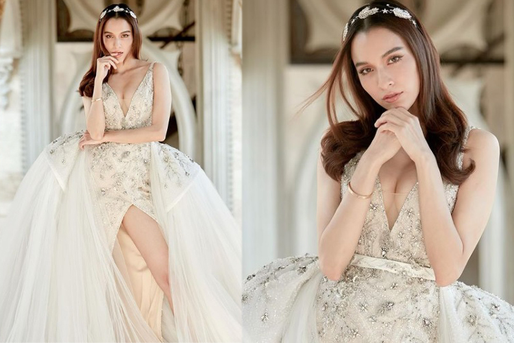 'หยาดทิพย์' ว่าที่เจ้าสาวสายแซ่บ ทั้งผ่าอกลึก-แหวกข้าง สะท้านทั้งไอจี