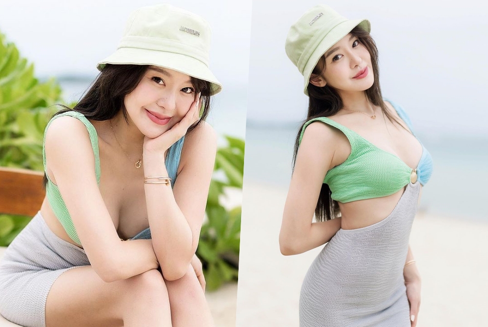 "มายด์ ณภศศิ" นุ่งเดรสแหวกอกลึกแจกความแซ่บ