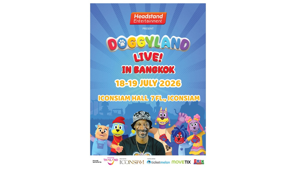 ครั้งแรกในเอเชีย! ไอคอนสยาม  จับมือ Headstand Entertainment จัด “DOGGYLAND LIVE! IN BANGKOK 2026”