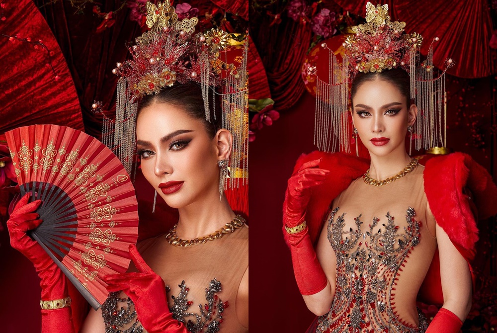 "แอนนา เสือ" สวยฟาดดุจนางพญาสวมกี่เพ้าซีทรูรับตรุษจีน