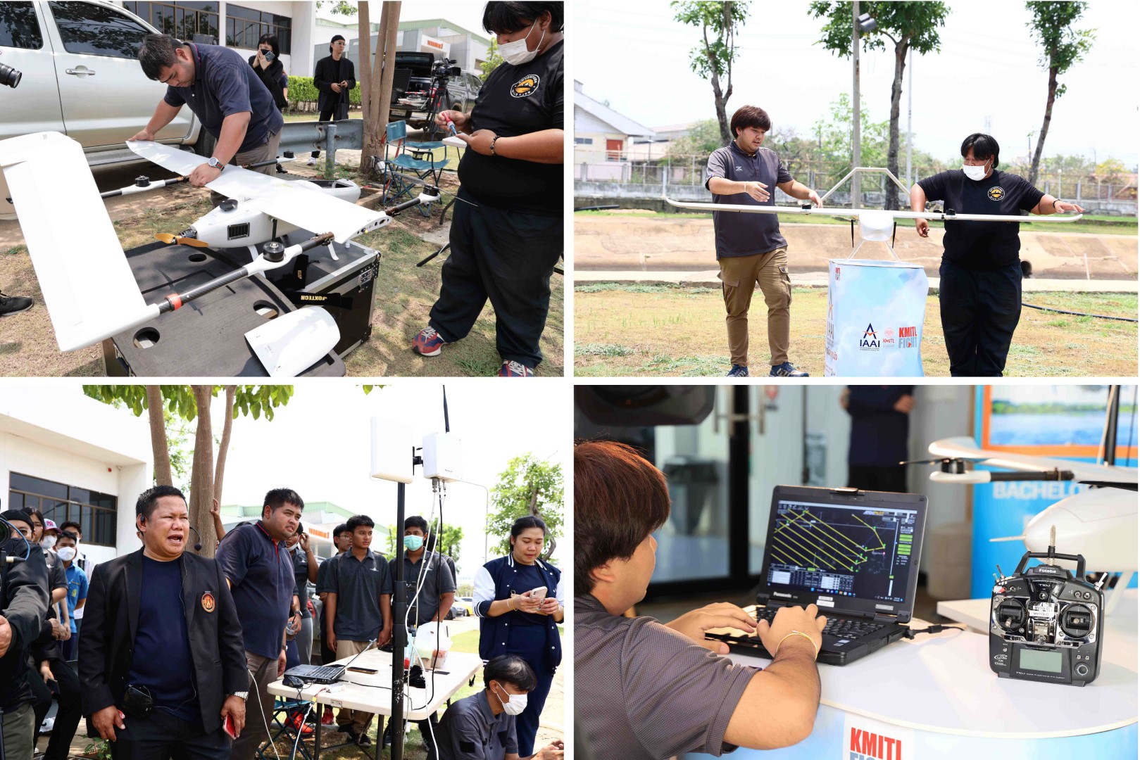 ทีม สจล. ประกอบ ทดสอบและตั้งเสาสัญญาน ก่อนปล่อยบิน Auto Pilot 