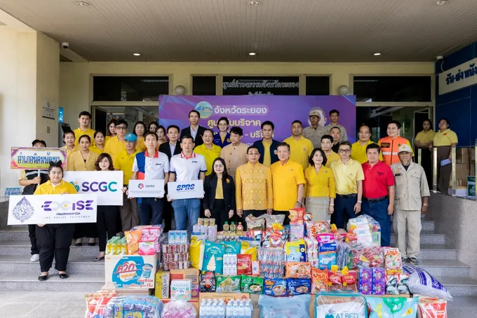 SCGC ผนึกจังหวัดระยอง ส่งมอบน้ำใจช่วยชายแดนไทย-กัมพูชา-น้ำท่วมเหนือ