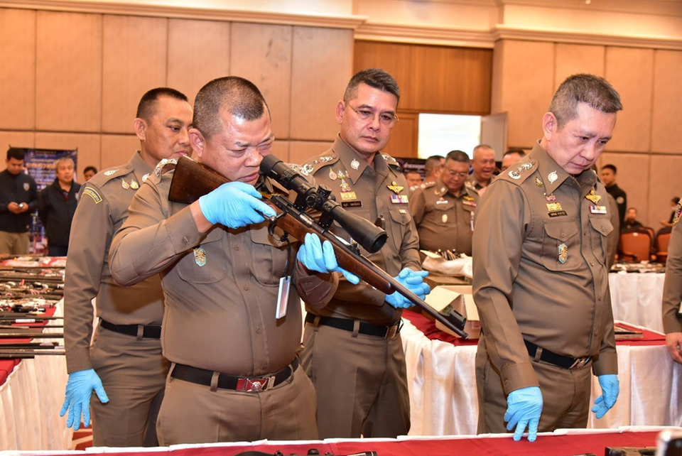 ตร.กวาดล้างอาวุธปืน 15 วัน จับ 7,261 คดี ยึดปืน 7,872 กระบอกทั่วประเทศ