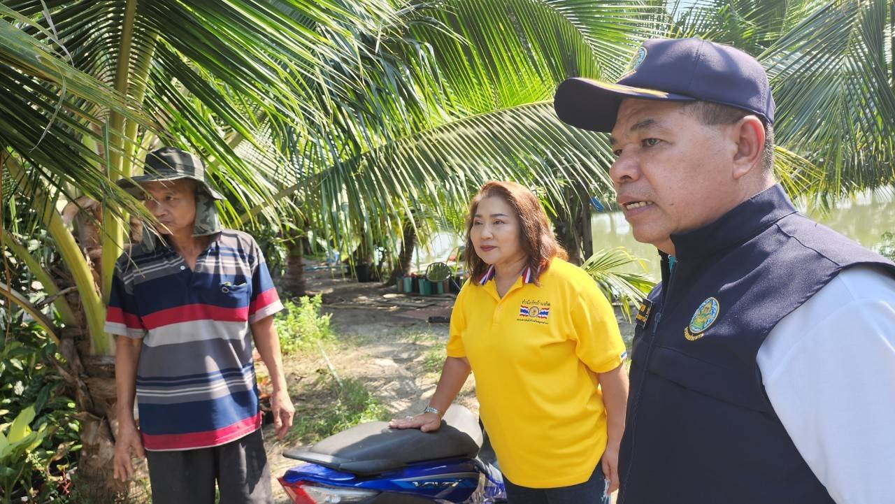 "จอมขวัญ" ลงติดตามโครงการสร้างสถานีสูบน้ำ เจอร้องขอให้สร้างประตูน้ำคลองวัว ม.2 ต.โรงเข้