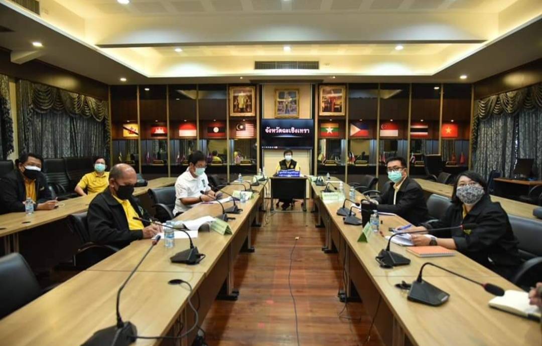 ฉะเชิงเทราร่วมประชุมคณะอนุกรรมการบริหารพัฒนา  อนุรักษ์และฟื้นฟูคลองแสนแสบผ่านระบบ VDO Conference 