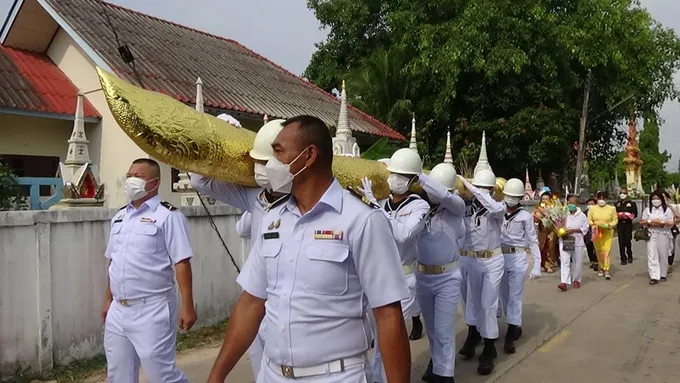 อัญเชิญพระแสงดาบใหญ่ที่สุดของไทย ประดิษฐานวัดโนนสะอาด ถวายเป็นเครื่องราชบรรณาการแด่สมเด็จพระเจ้าตากสินมหานราช