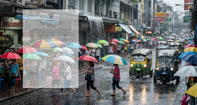 กรมอุตุฯ ออกประกาศฉบับ 2 เตือนฝนตกหนักถึงหนักมาก 4-7 ก.ย.นี้ เหนือ-อีสานโดนเต็มๆ เสี่ยงน้ำท่วมฉับพลัน