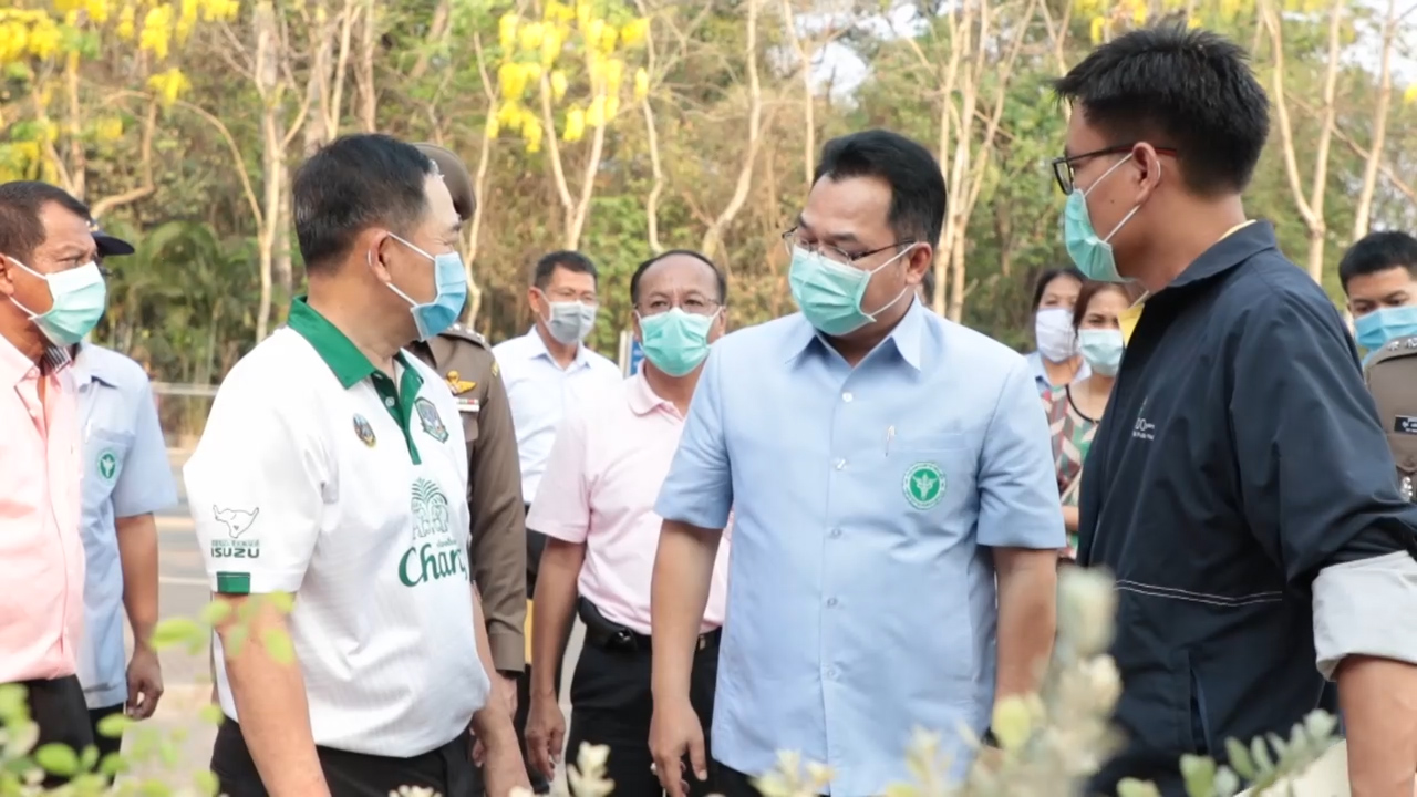 ผู้ว่าฯสุรินทร์  ลงพื้นที่ตรวจเยี่ยมการปฏิบัติงานด่านชายแดนช่องจอม