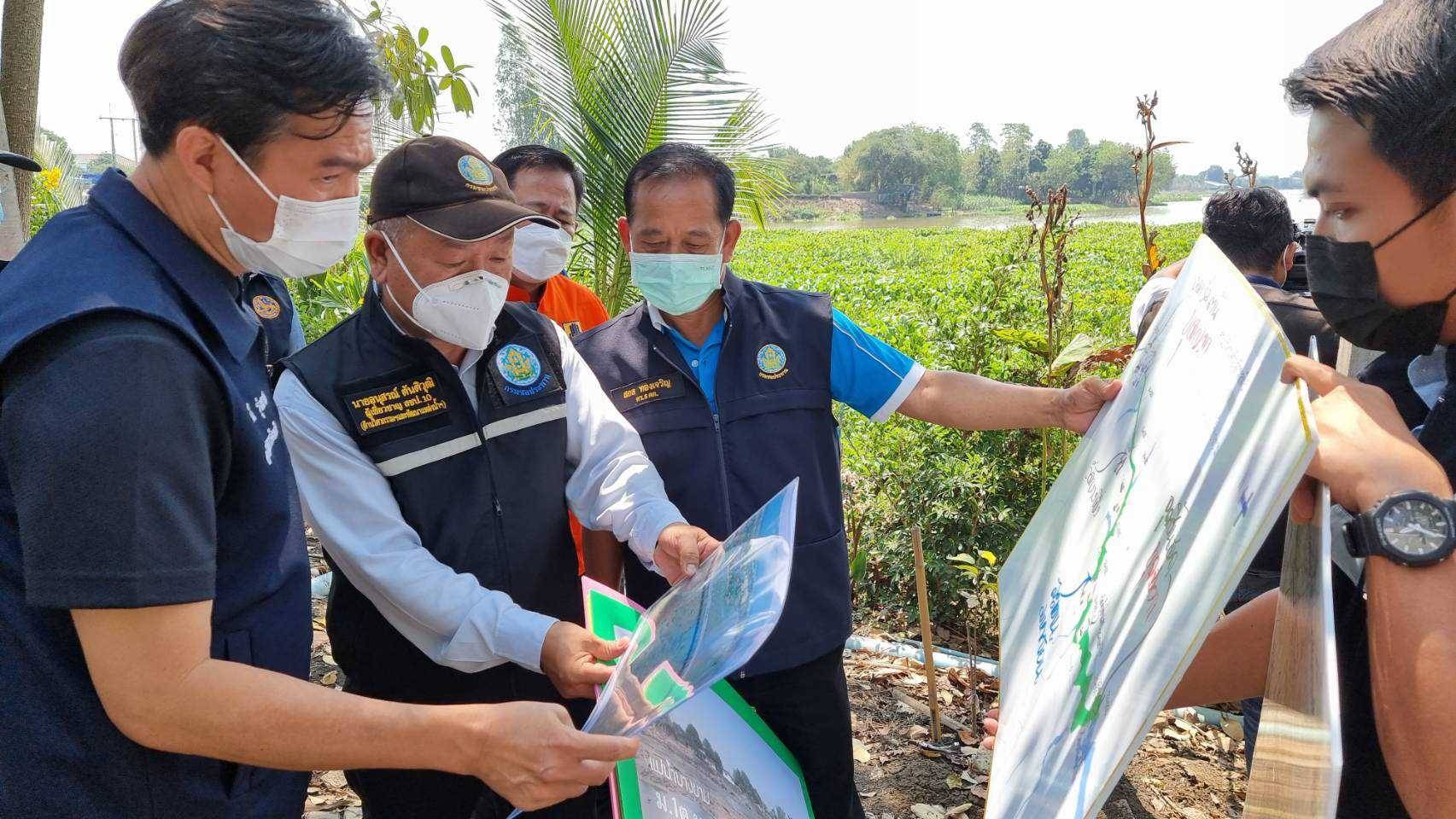 ผู้ว่าฯ ลพบุรี ลงพื้นที่แก้ปัญหาภัยแล้งและป้องกันน้ำท่วมในเขตอำเภอบ้านหมี่ (Clusters 1 พื้นที่ฝั่งคลองชัยนาท-ป่าสัก)