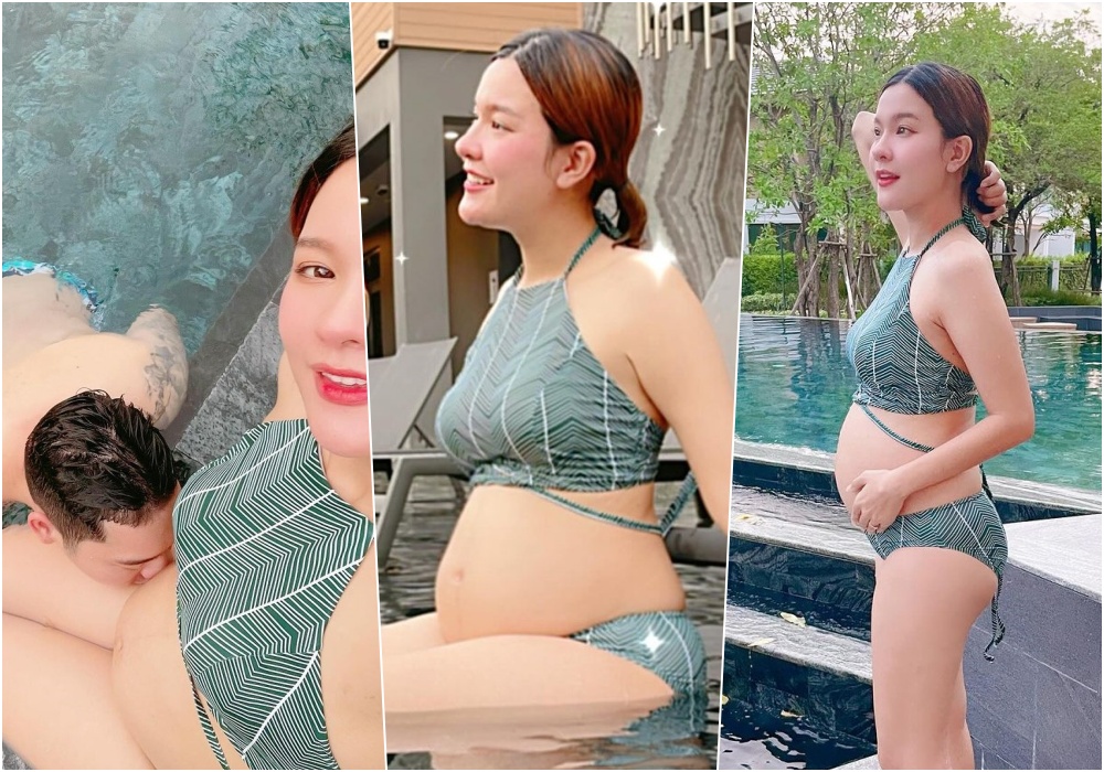 "ว่าที่คุณแม่เปา เปาวลี" นุ่งทูพีซ อวดท้อง 5 เดือน 