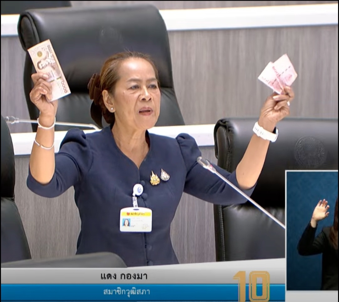 "สว.แดง" โชว์เงินสดกลางประชุมวุฒิ แนะรัฐแจก "เงินสด" เอาไว้ซื้อวัวควาย ซ่อมบ้านได้ ไม่เอา "ดิจิทัลวอลเล็ต"