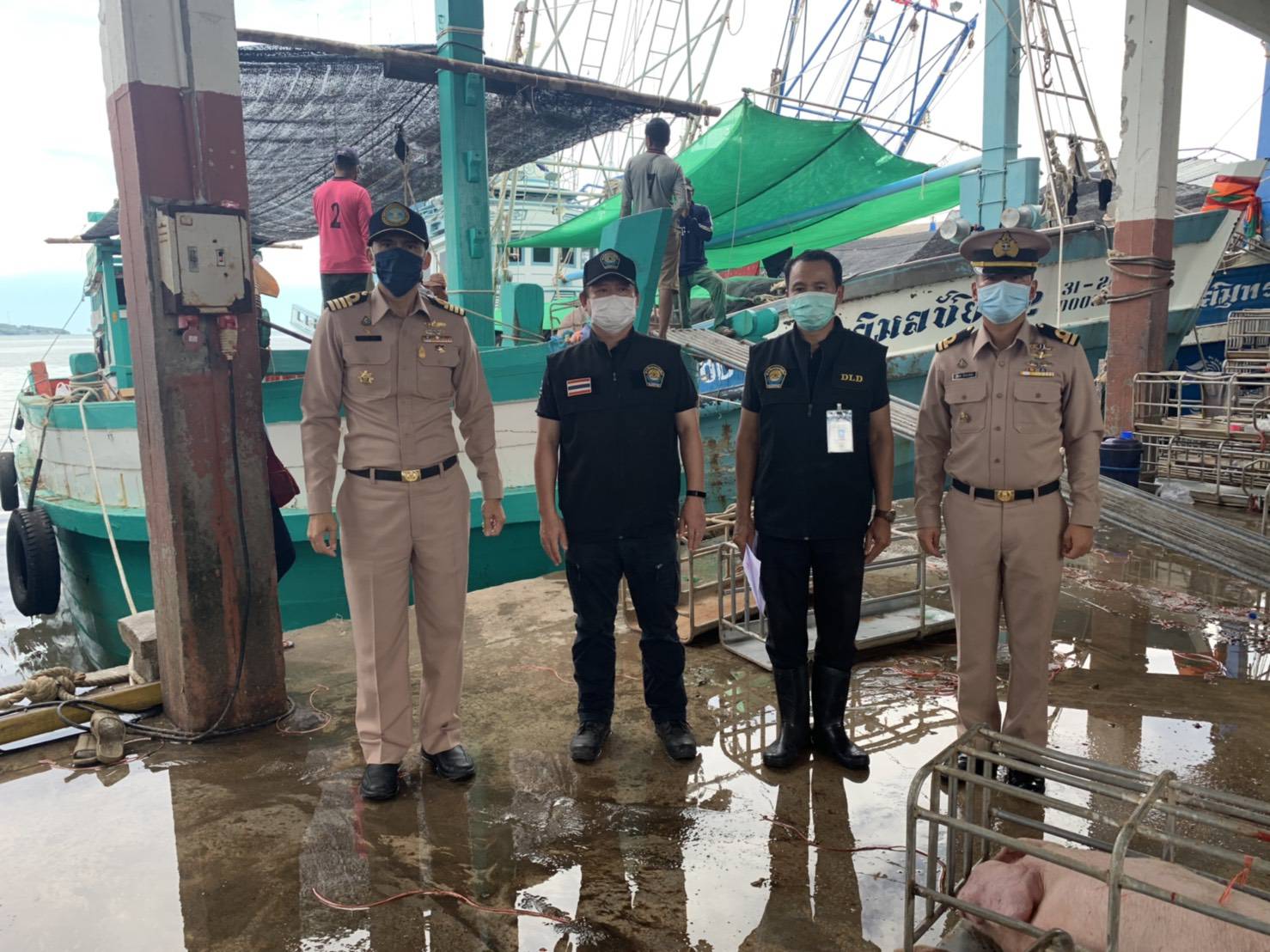 ศรชล.ตราด บูรณาการตรวจสอบเรือขนส่งสินค้าชายแดนป้องกัน โควิด 19