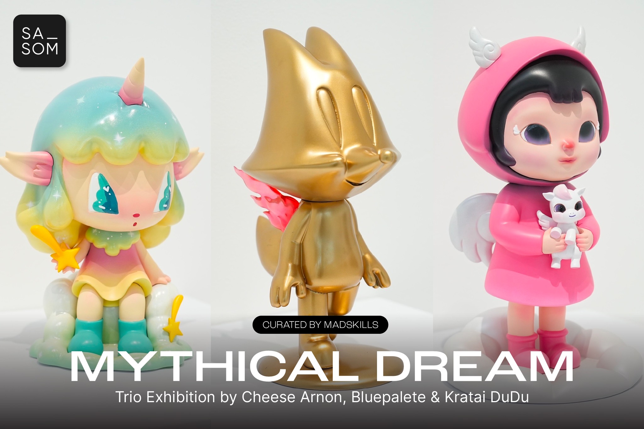 สุดประทับใจบรรยากาศกระทบไหล่ ใกล้ชิด 3 ศิลปินในกิจกรรม Ruffle Event และ Exclusive Drop ปลุกกระแสชวนชมนิทรรศการ "Mythical Dream",Trio exhibition