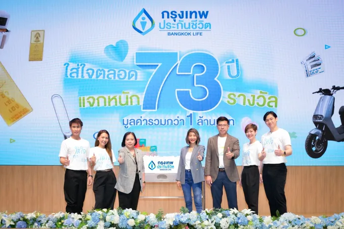 กรุงเทพประกันชีวิต จับรางวัลผู้โชคดีแคมแปญฉลองวาระครบรอบ “ใส่ใจตลอด 73 ปี แจกหนัก 73 รางวัล”