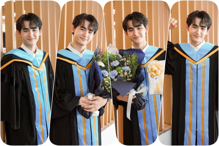 ยิ้มแก้มปริ! “เดรก” คว้าปริญญาตรี ม.หอการค้าไทย ได้สำเร็จ