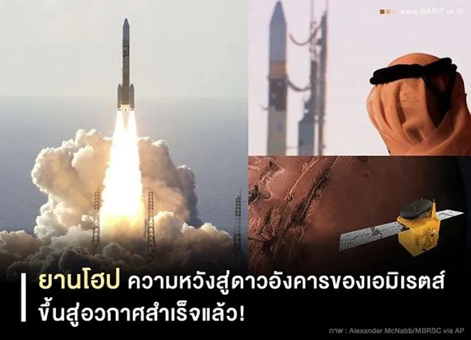 “เอมิเรตส์” สร้างประวัติศาสตร์!ส่ง “ยานโฮป” ไปดาวอังคารสำเร็จ