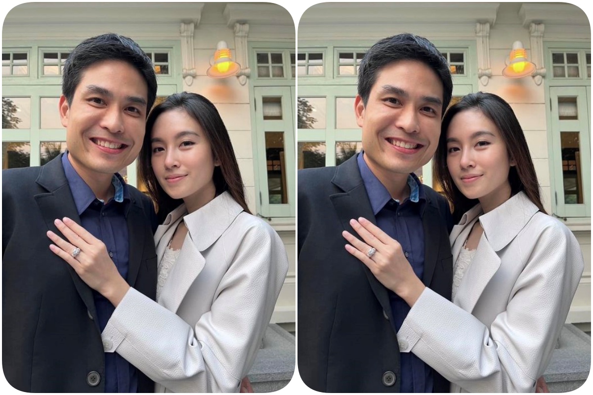 หมั้นแล้วจ้า!! "โอ๊ค ภควา" สวมแหวนสุดรักของอาม่าที่นิ้วนางข้างซ้ายของ "ปอย ตรีชฎา"