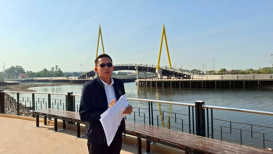 โยธาฯ อ่างทองแจงแลนด์มาร์กริมคลองลำท่าแดงชำรุด ย้ำยังอยู่ช่วงประกันงาน