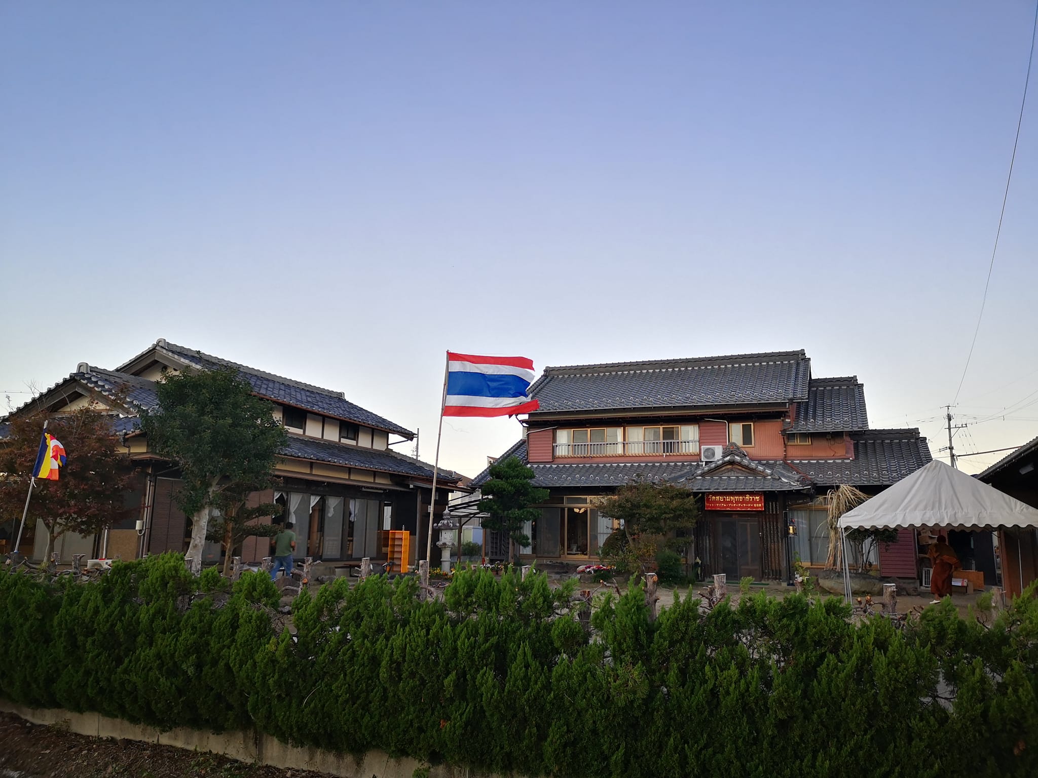 แปลงนาหมู่บ้านนากามิชิ เมืองนาโงย่า จังหวัดไอจิ หน้าวัดสยามพุทธาธิราช