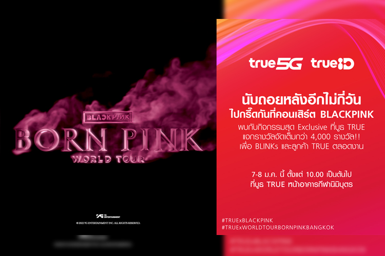ทรู 5G-ทรูไอดี ปังไม่หยุด จัดเต็มให้ BLINKs เตรียมเฮที่บูธทรู 7 – 8 ม.ค.นี้ 