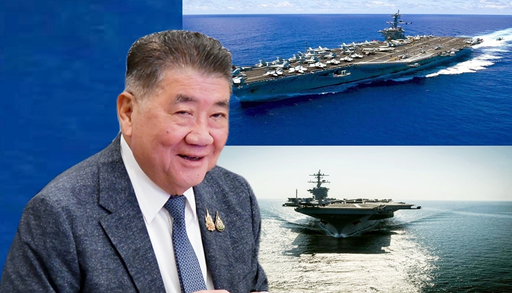 “ภูมิธรรม” ปลื้ม! สหรัฐส่ง ฮ. รับเยี่ยมชมเรือ USS Carl Vinson กลางทะเลอ่าวไทย
