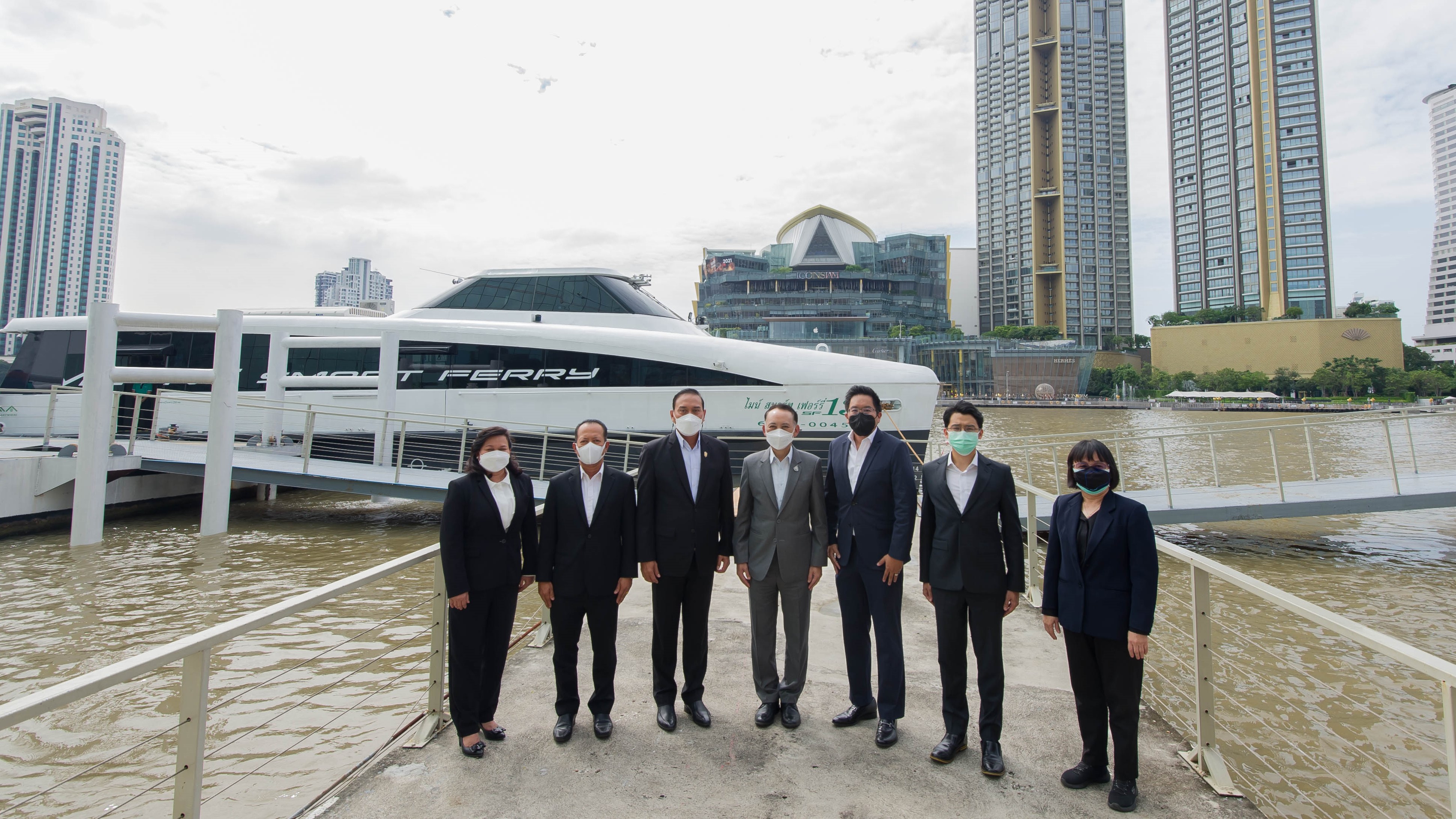กลุ่ม EA ต้อนรับคณะ พพ.เยี่ยมชมเรือไฟฟ้า MINE Smart Ferryรางวัลดีเด่น Thailand Energy Awards 2021