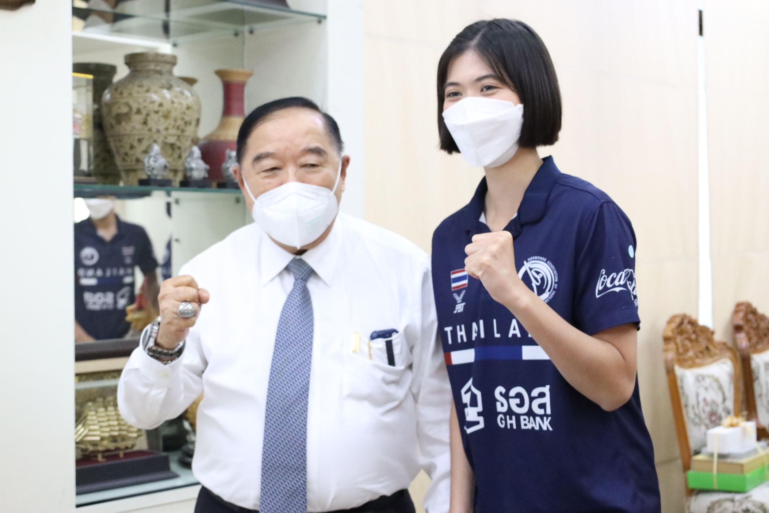 โค้ชเช น้องเทนนิสนำนักกีฬาเทควันโด ขอบคุณลุงป้อม ในฐานะประธานโอลิมปิคไทย