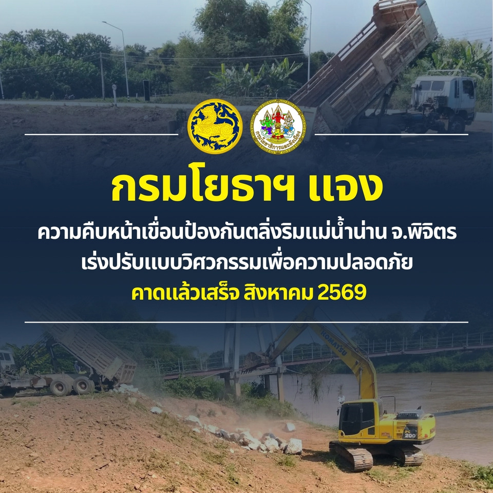 “กรมโยธาฯ” โต้ข่าวทิ้งงานเขื่อนริมน้ำน่าน จ.พิจิตร! แจงเหตุล่าช้าเพราะ "ปรับแบบวิศวกรรม" รับมือภัยธรรมชาติ คาดเสร็จแน่ ส.ค. 69