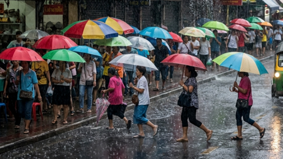 เช็กก่อนออกจากบ้าน! วันนี้ กทม.-ปริมณฑล ฝนฟ้าคะนอง 70% เตือนวางแผนเดินทาง พกร่ม