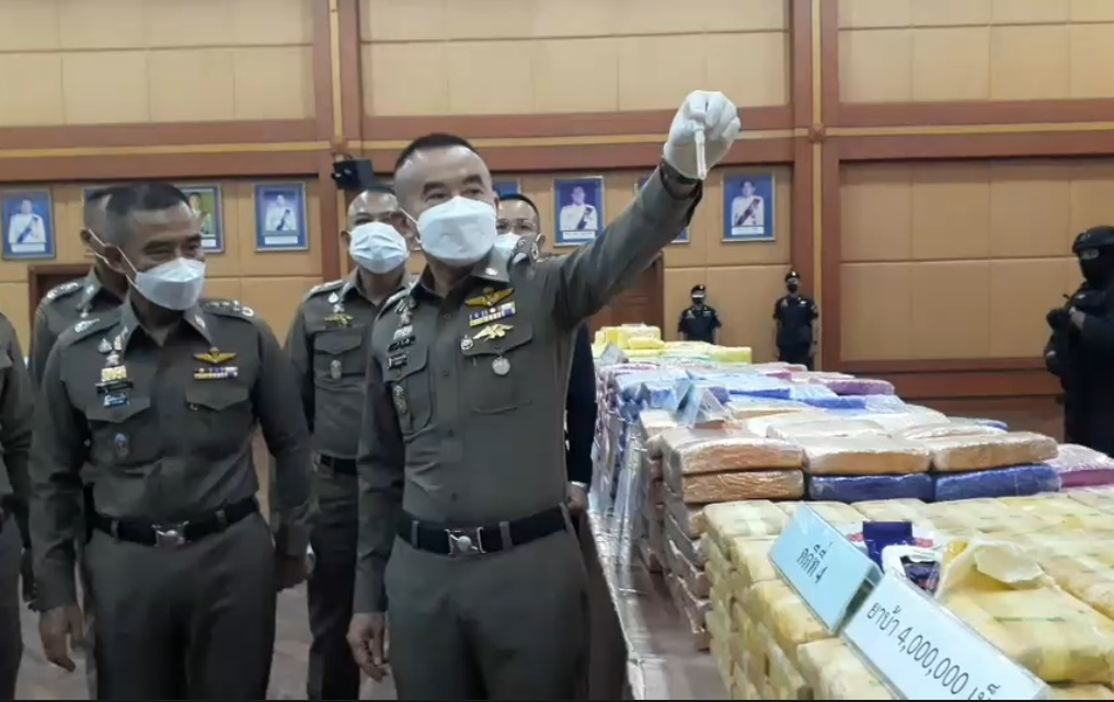 บช.ปส. แถลงผลจับผู้ค้ายาเสพติด ตรวจยึดของกลางยาบ้ากว่า 12 ล้านเม็ด กัญชา 850 กก. น้ำยาบุหรี่ไฟฟ้า 48,600 ขวด