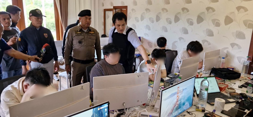 จับแก๊งคอลเซ็นเตอร์จีน หลอกลงทุนหุ้นผ่านแอปฯ work puls พบผู้เสียหายเพียบ