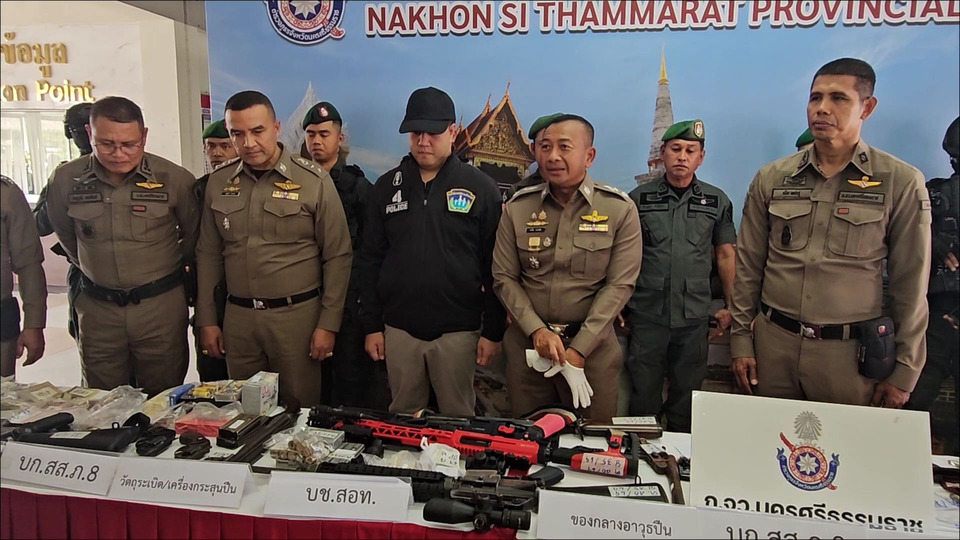 ทลายแก๊งค้าอาวุธสงครามข้ามชาติ ยึด M16-ระเบิด M67 เพียบ ส่งชายแดนตะวันตก