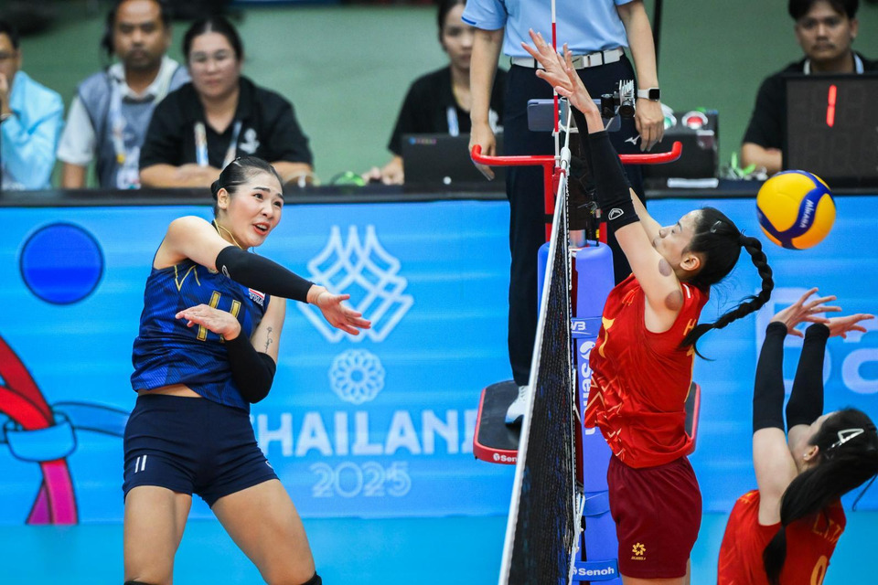มันส์สุดติ่ง! "นักตบสาวไทย" เฉือนชนะ สาวเวียดนาม 3-2 เซท คว้าทองซีเกมส์