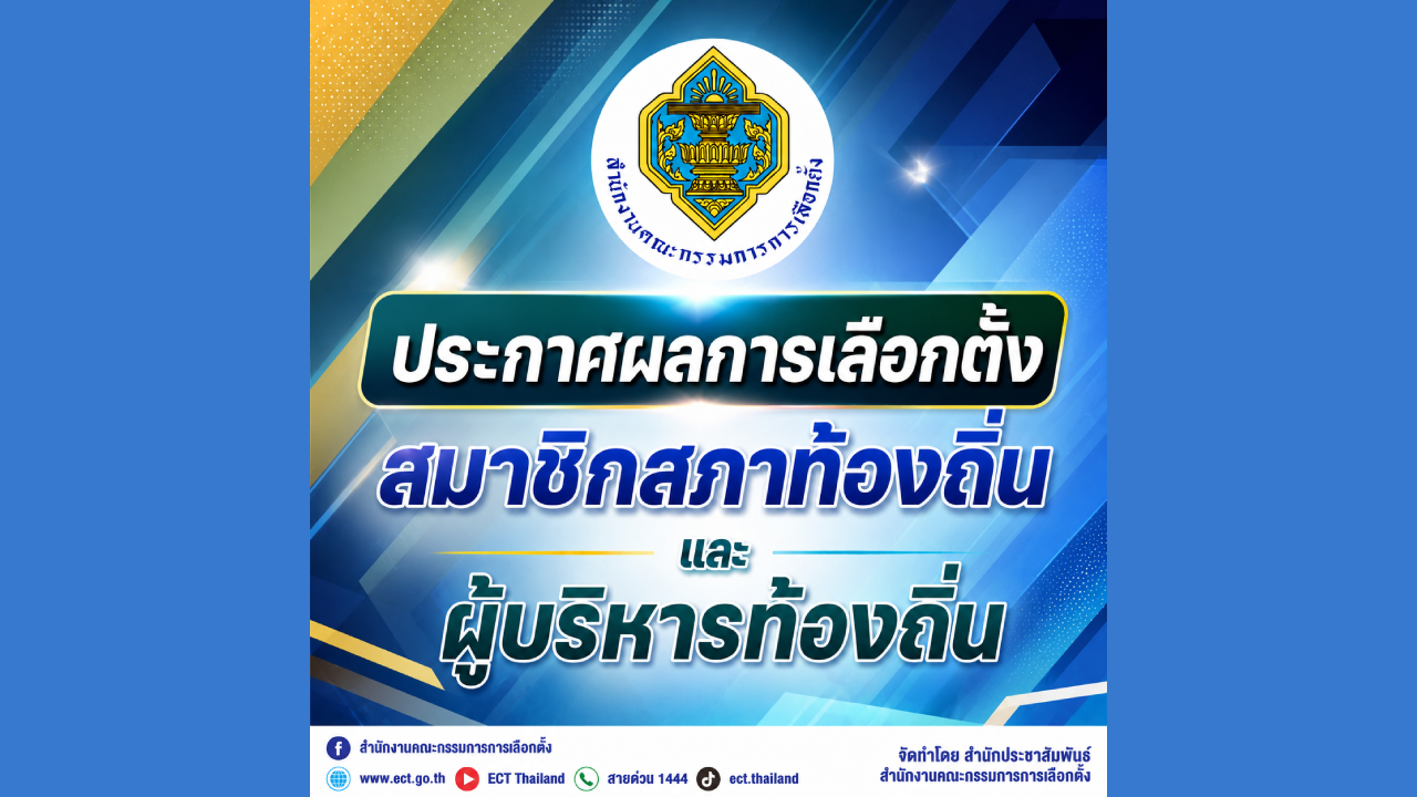 ประกาศผลการเลือกตั้ง สมาชิกสภาท้องถิ่น-ผู้บริหารท้องถิ่น
