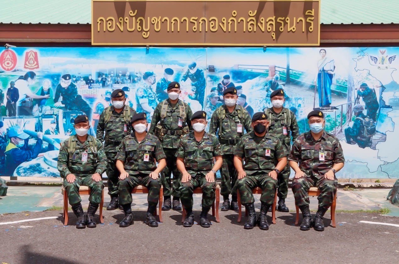 สุรินทร์ กองกำลังสุรนารี ให้การต้อนรับคณะทำงานด้านการส่งกำลังบำรุง ตรวจเยี่ยมการปฏิบัติงาน