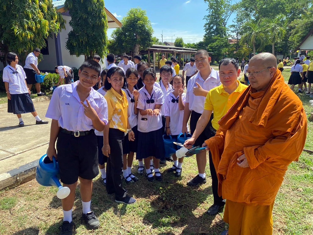 โรงเรียนบุญนาคพิทยาคม จัดพิธีถวายพระพรชัยมงคลและปลูกป่าเฉลิมพระเกียรติฯ