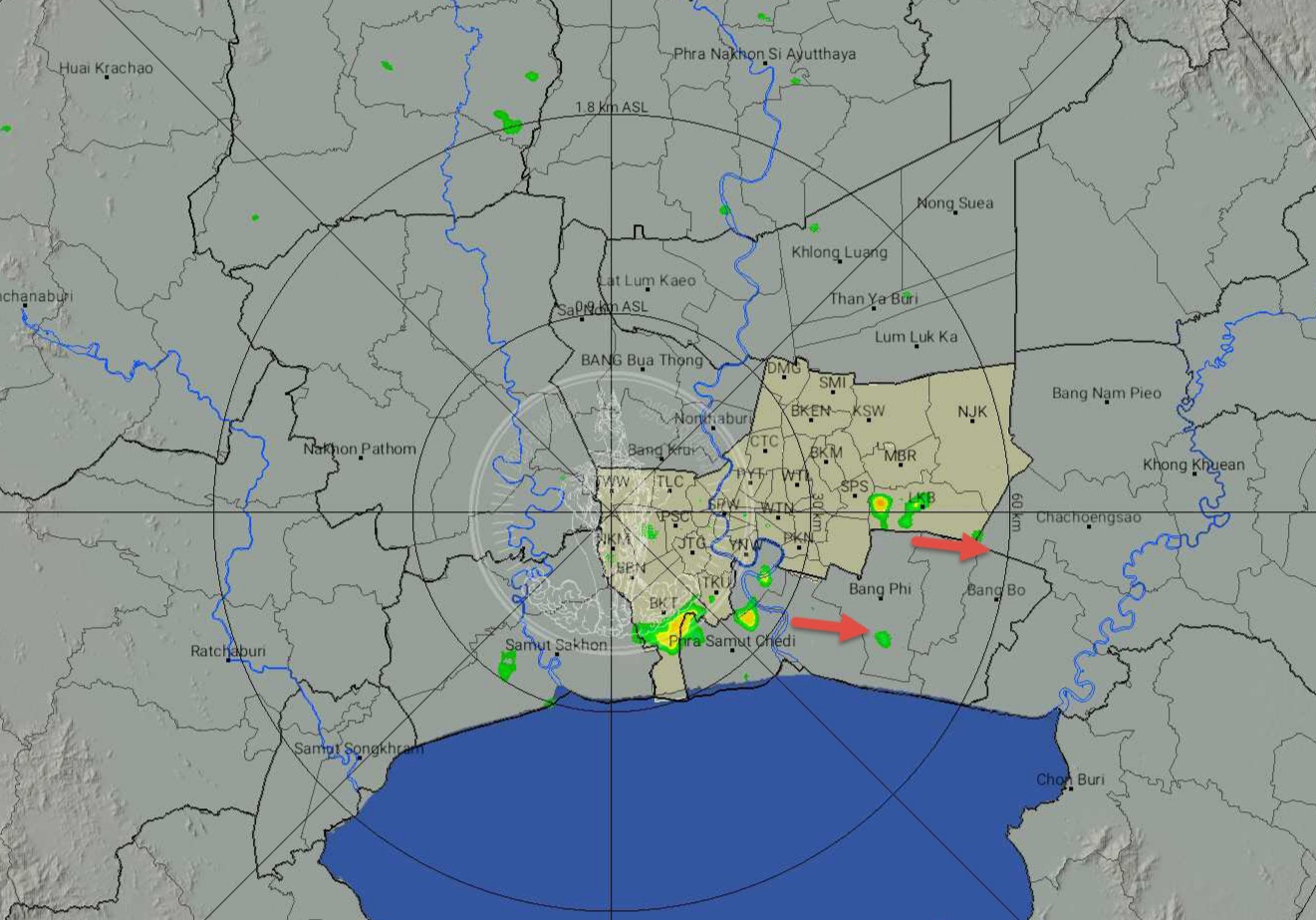 ได้เวลา!! กทม.ฝนตกเล็กน้อยหลายจุด สูงสุดบางขุนเทียน 1 มม.