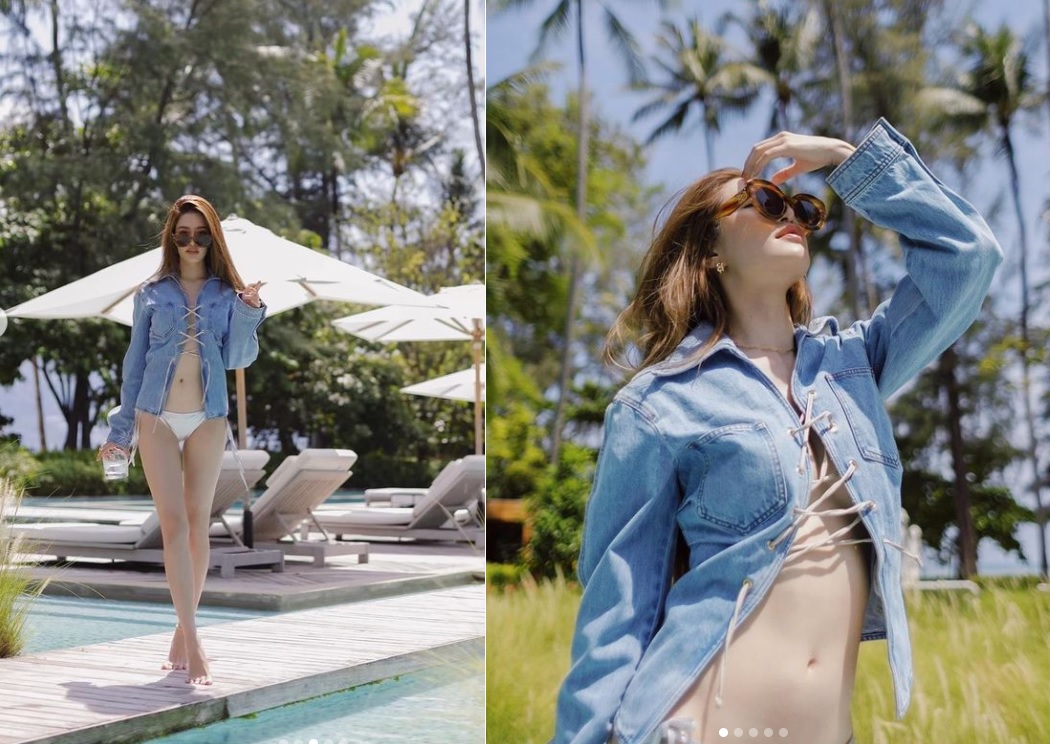'เกรซ กาญจน์เกล้า'อวดหุ่นสวยขาวเนียนตา ในบิกีนีครึ่งท่อน