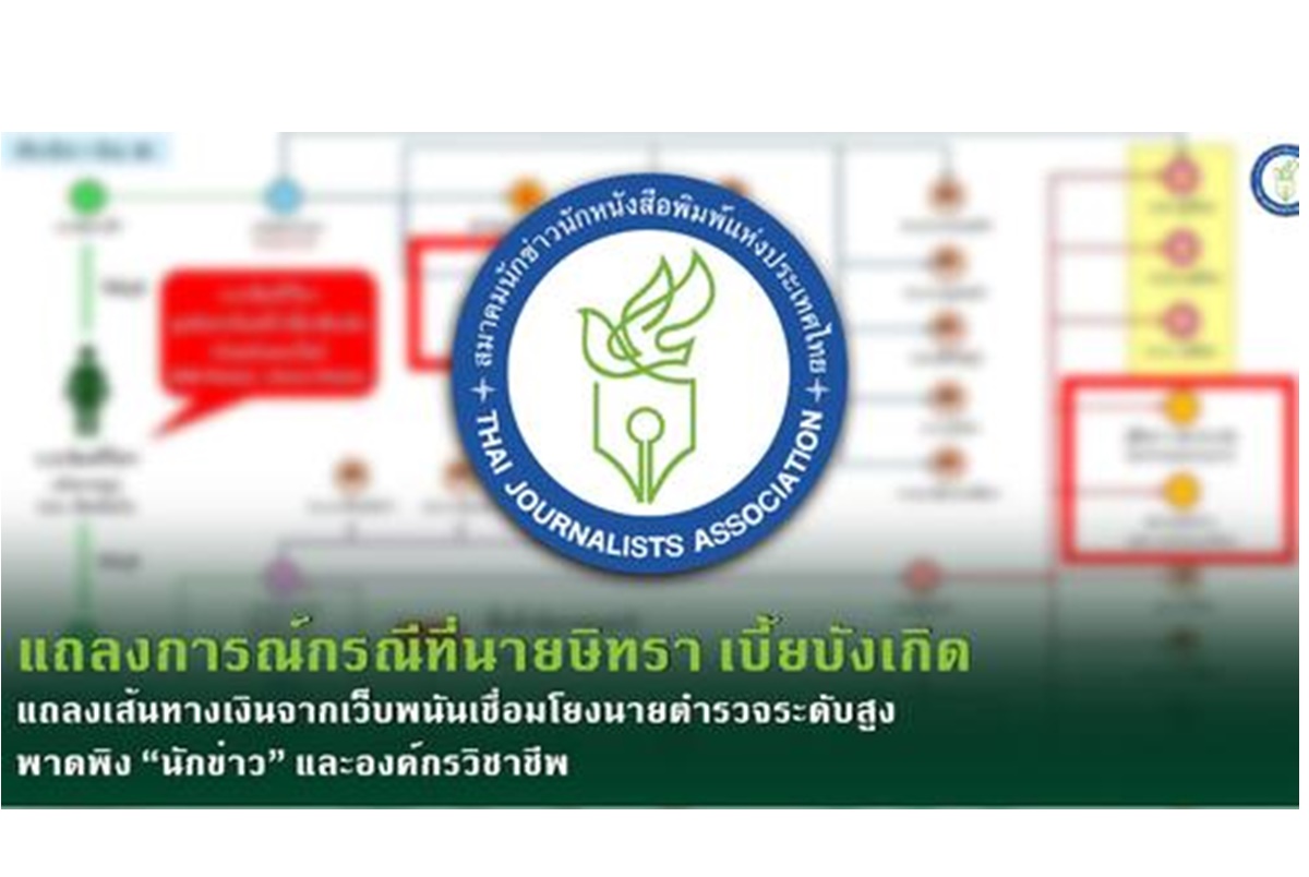 แถลงการณ์กรณีที่นายษิทรา เบี้ยบังเกิด แถลงเส้นทางเงินจากเว็บพนันเชื่อมโยงนายตำรวจระดับสูง พาดพิง “นักข่าว” และองค์กรวิชาชีพ