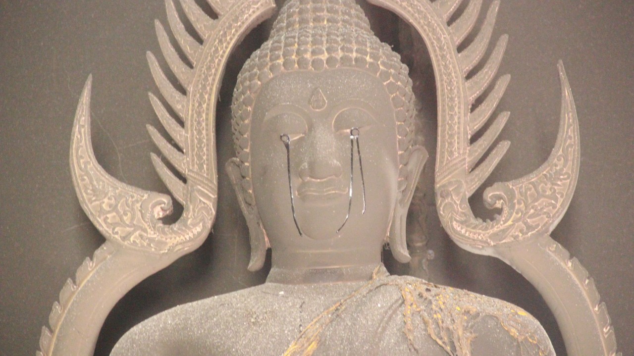 ชาวบ้านเตรียมทำบุญใหญ่​ หลังเกิดเหตุไฟไหม้โบสถ์​ องค์พระประทานน้ำตาไหล                 