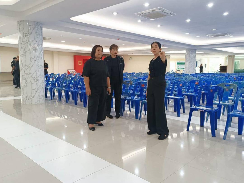  ลงพื้นที่ตรวจความพร้อมสถานที่ในการจัดอบรมคณะกรรมการประจำหน่วยเลือกตั้ง 