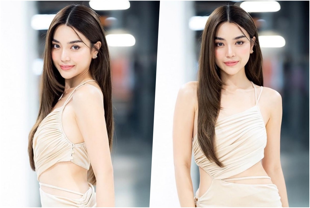  "ปราง กัญญ์ณรัณ" สวยแซ่บนุ่งเดรสแหวกข้างโชว์ผิวขาวออร่า